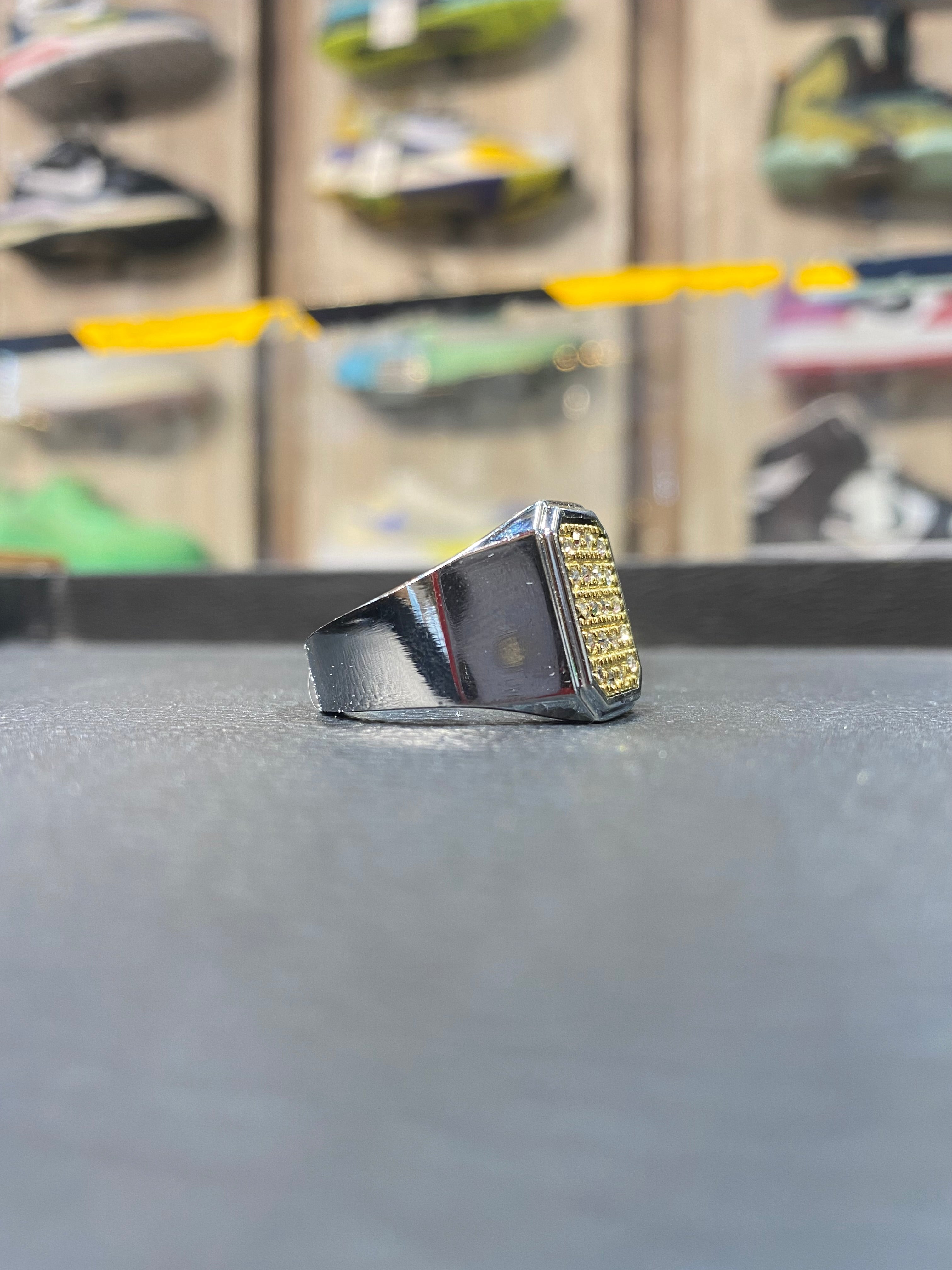 Silver Ring gold Diamond 987310