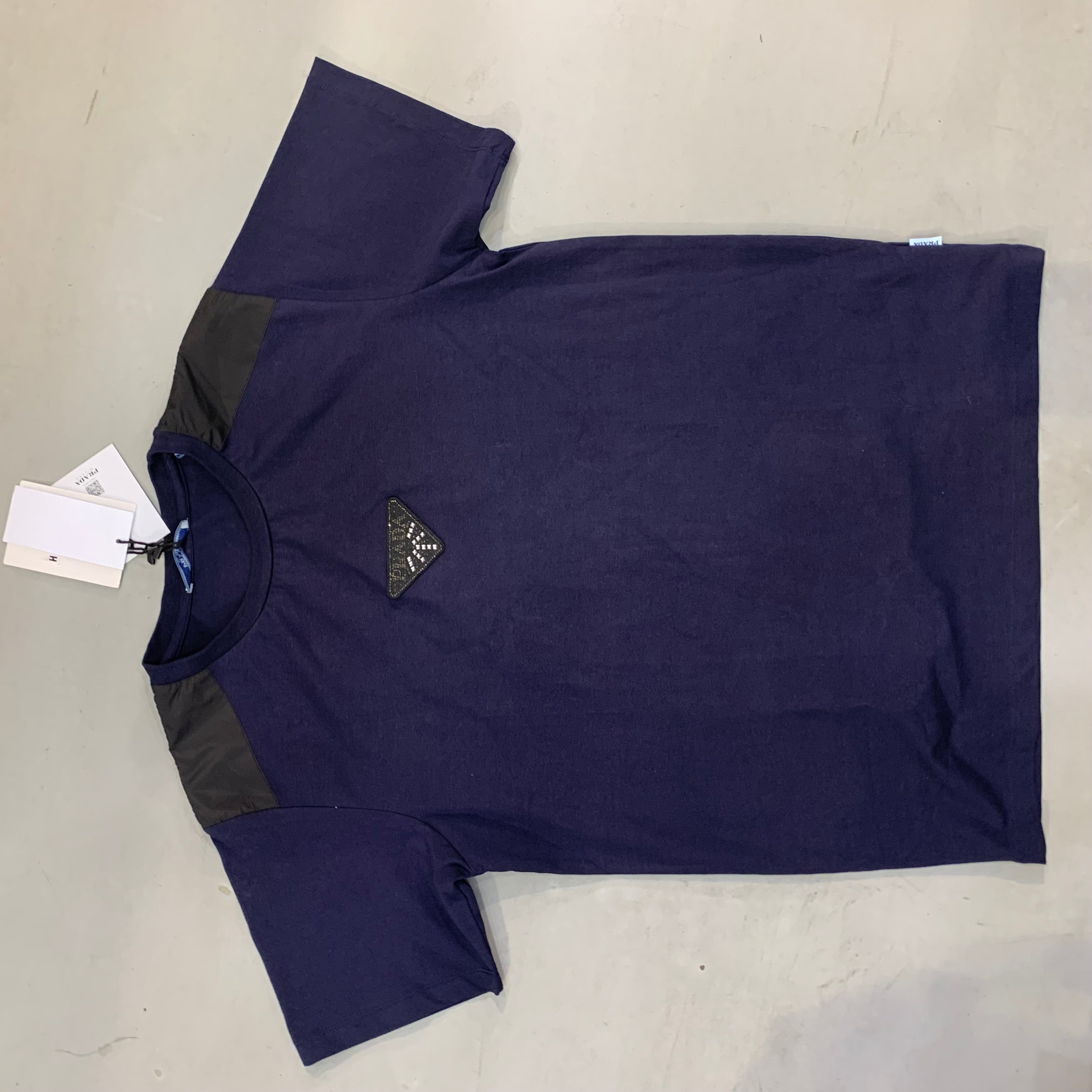 ARP PRA Nvay Blue Colour Studd Patch Men’s Tshirt 016