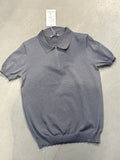 Modern Stylish Grey Colour Half Zip Knitted Coller Tshirt 7043