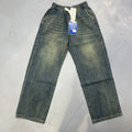 JJXZ Green Bluish Shade Denim Stretch Fit Jogger Style Jeans 7673