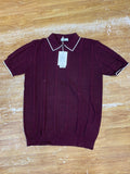 REA Aertu violet Colour Knitted Premium Quality White Lining  Collar T-Shirt R86135