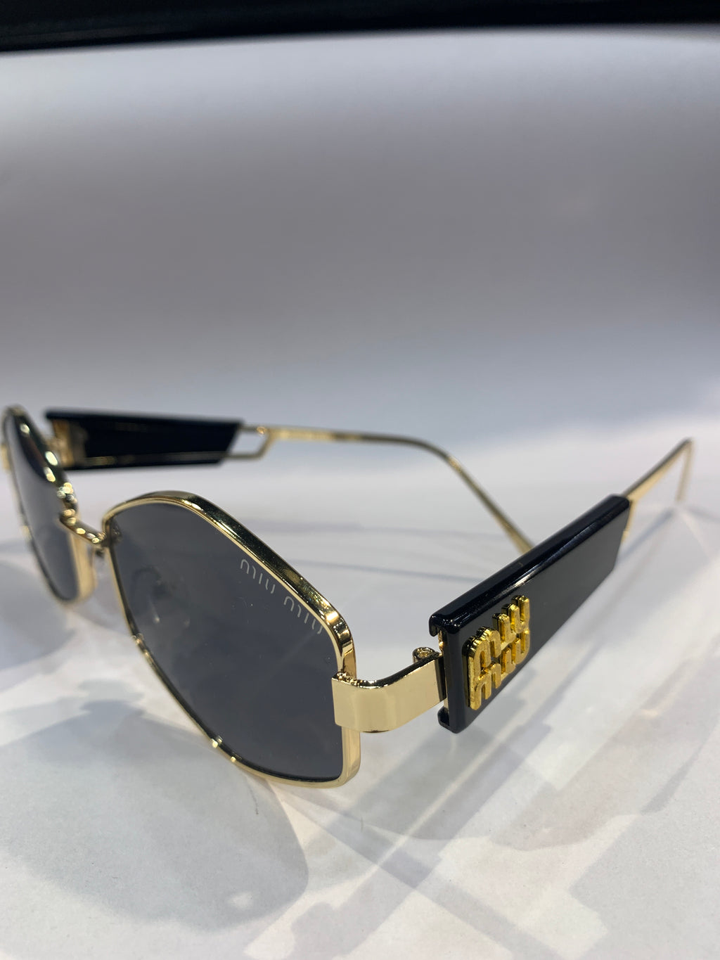 UIM Golden Black Frame Black Shade Unisex Sunglasss SUN 006