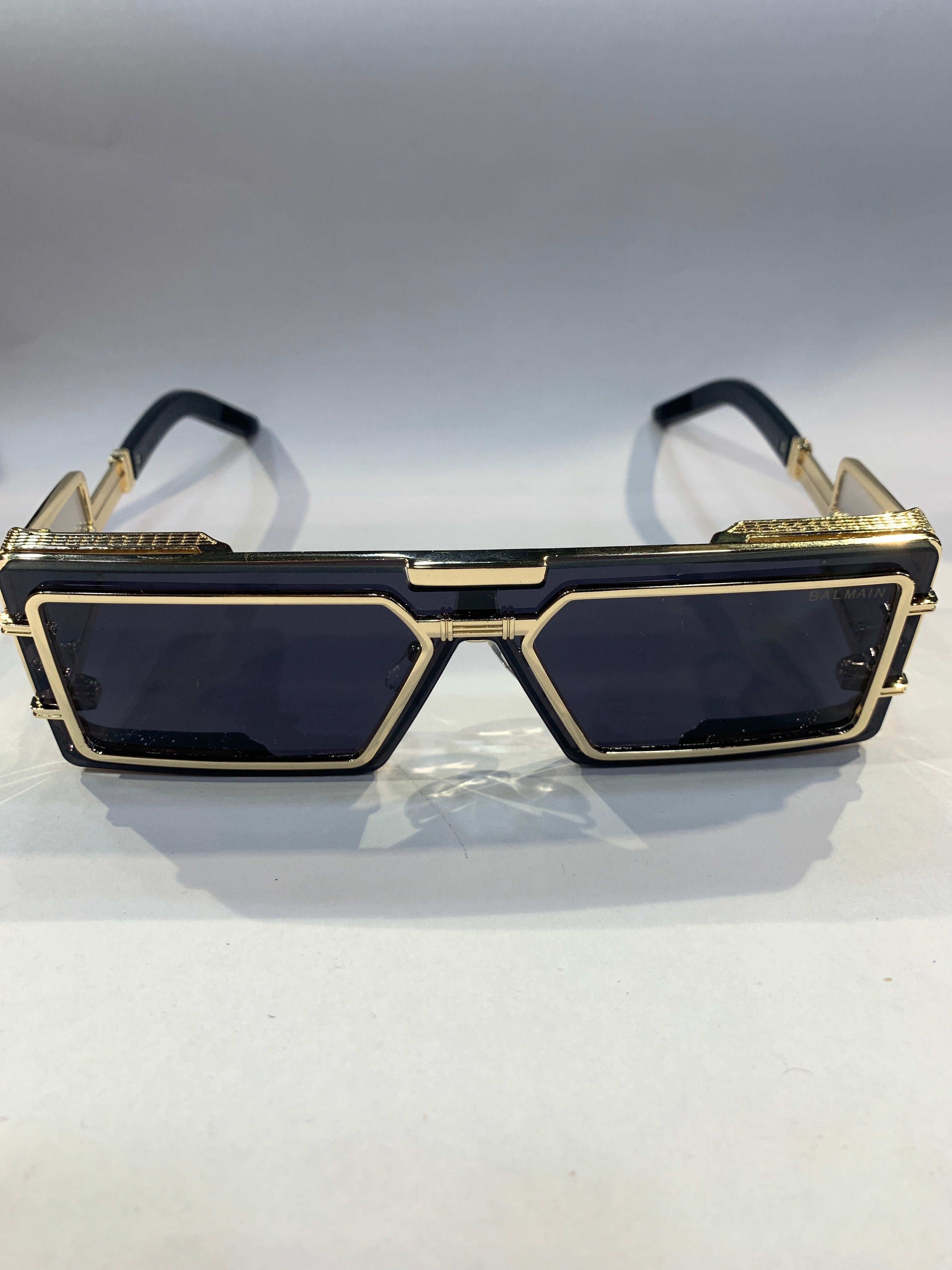 LAB Black Golden Frame Black Shade Unisex Sunglasss Sun 004