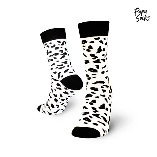 PAPA SOCKS White & Black Colour BoldCow Edition Premium Quality Full Unisex Socks 989942