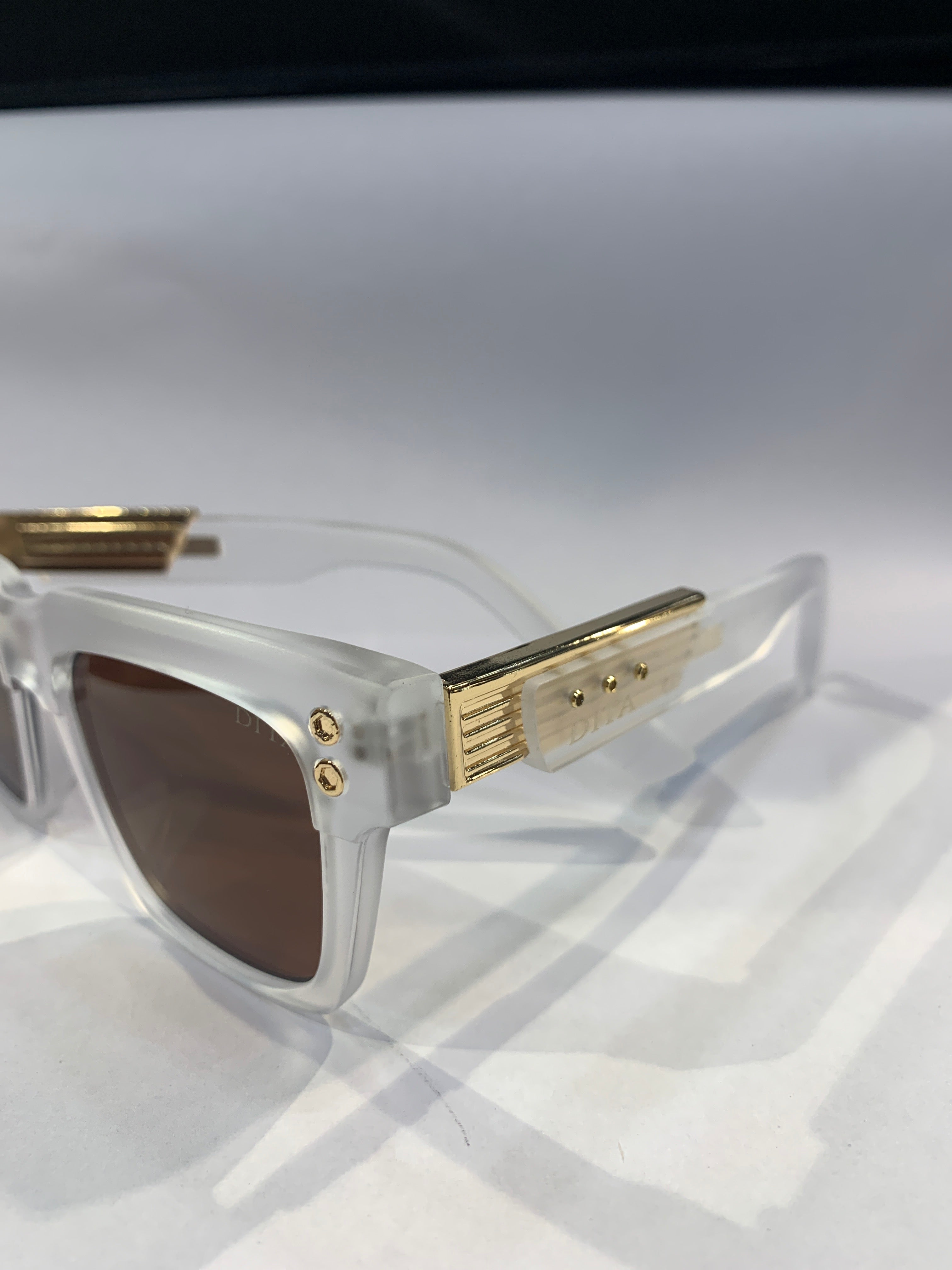 TID Transparent Frame Brown Shade Unisex Sunglasss ZS98312 56 18 145