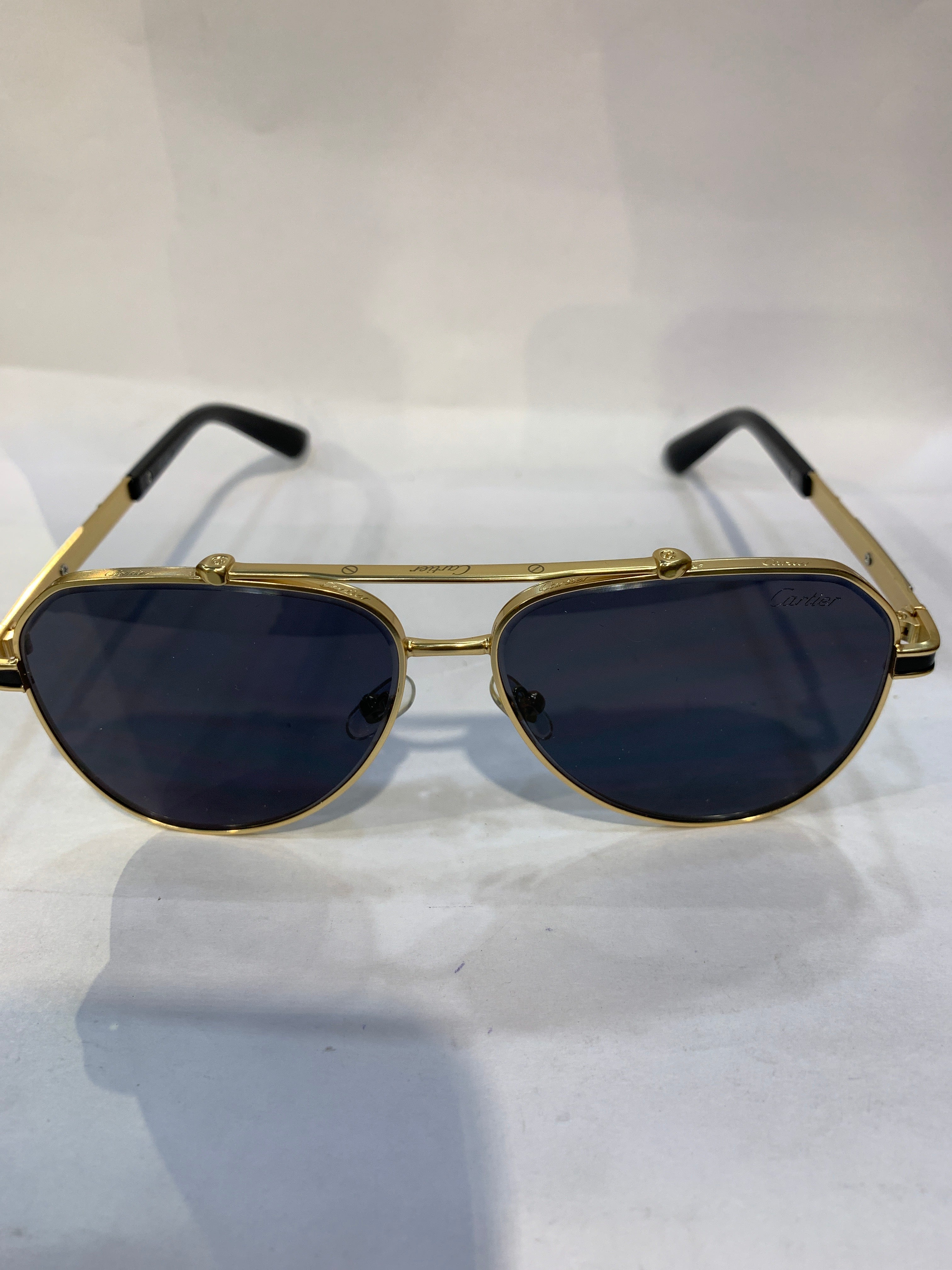RAC Golden Frame Black Shade Unisex Sunglasss CF58473 60 14 145 C4 CE
