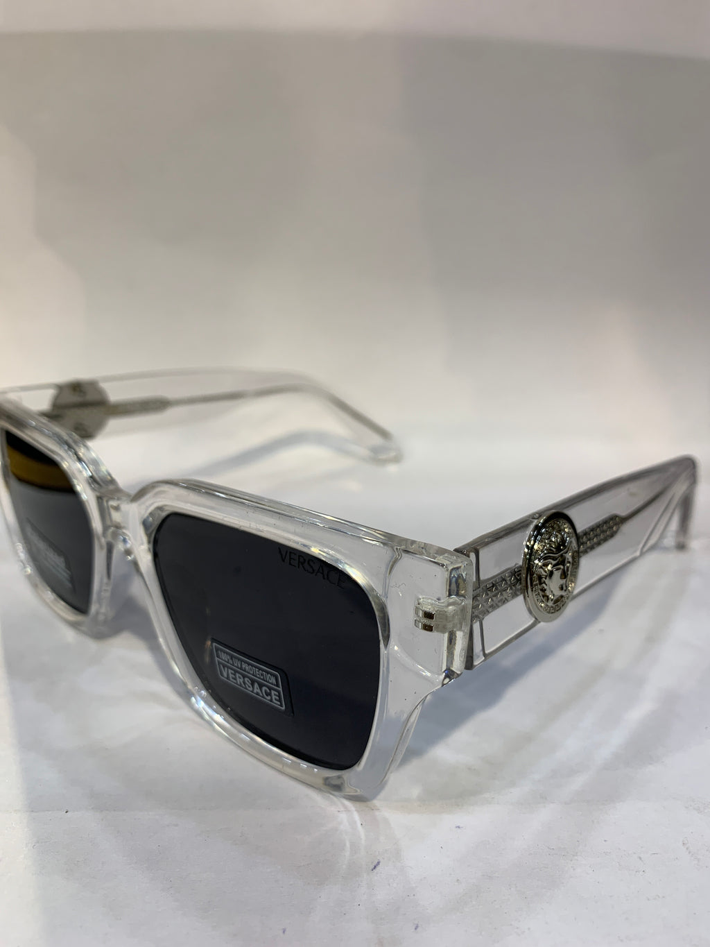 REV White Transparent Frame Black  Shade Unisex Sunglasss 7722 58 17 136