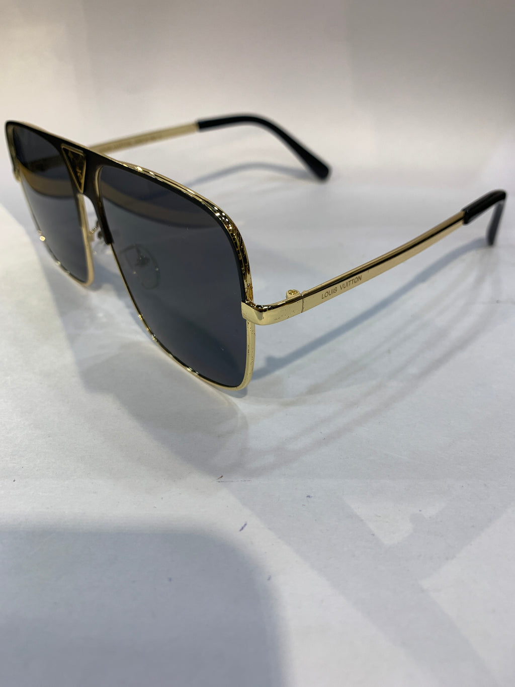 UOL Golden Black Frame Black Shade Unisex Sunglasss 2076 52  18 142
