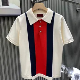 CUG GUC White Orange Blue Knitted Premium Quality Unisex Collar T-Shirt 990313