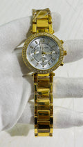 Cim Golden Chain White Dial Studed Ladies Watch 989364