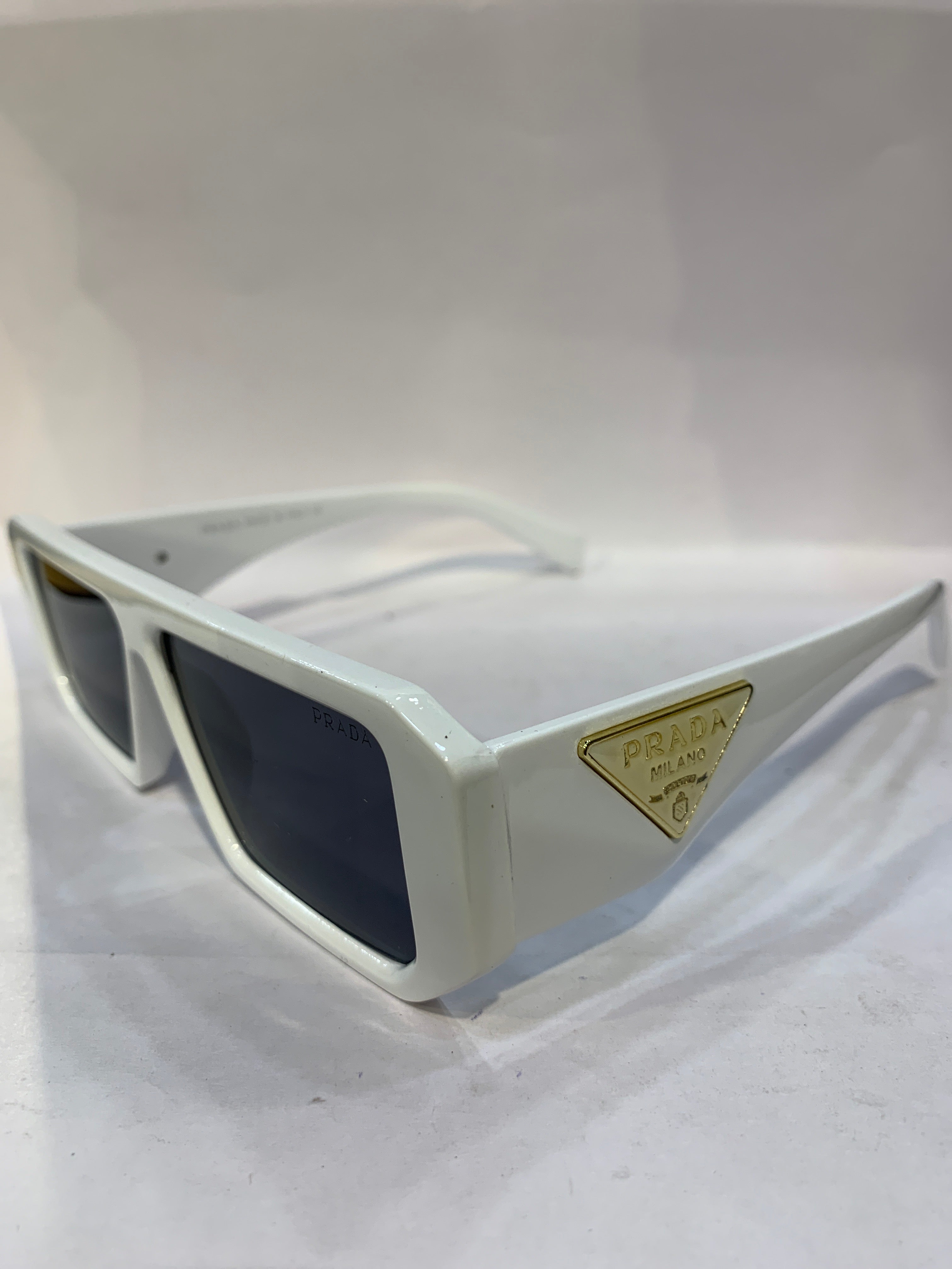 ARP White Frame Black Shade Unisex Sunglasss 6082 57 12 145