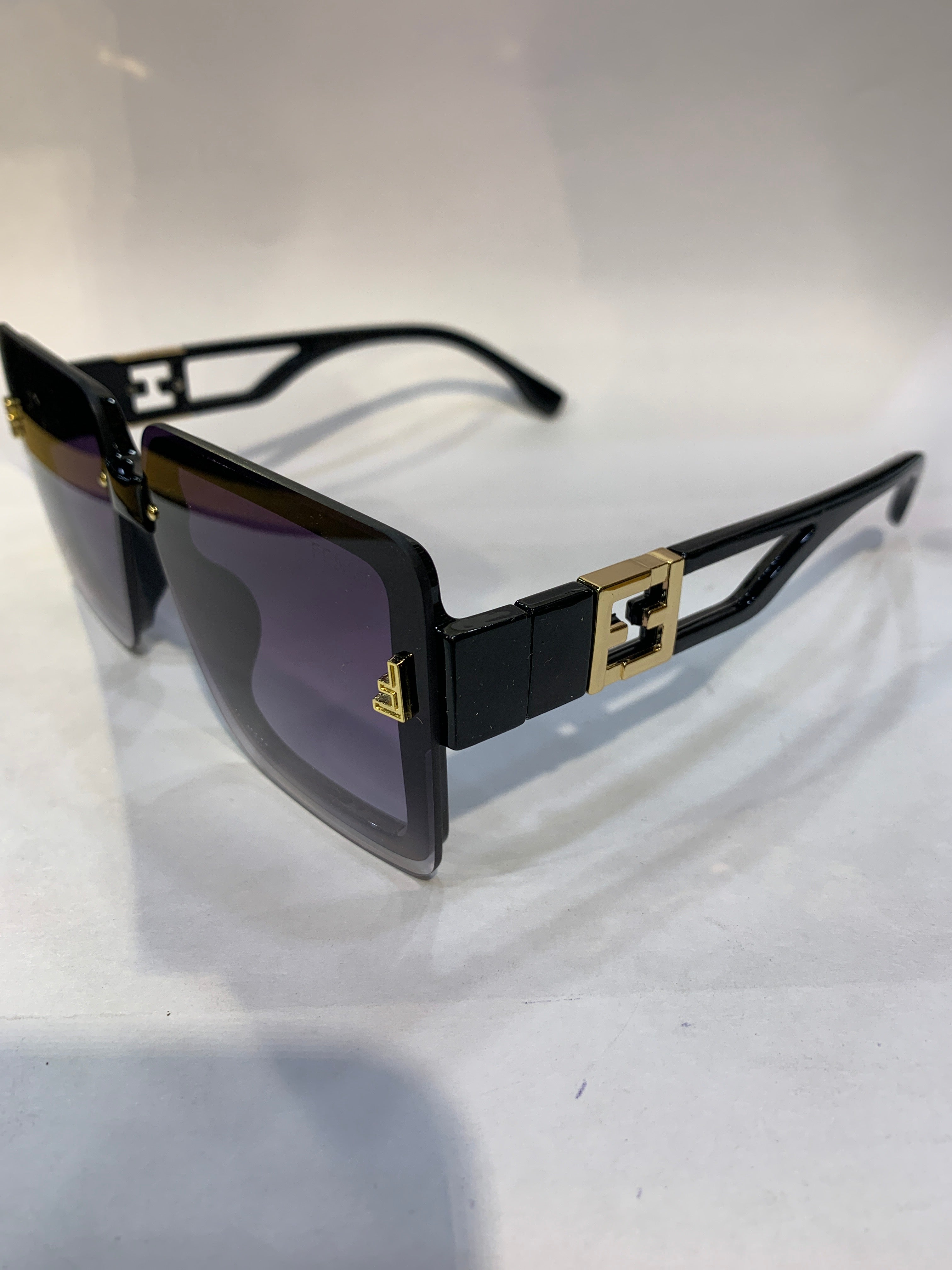 NEF Black Frame Purple Shade Unisex Sunglasss SUN 011