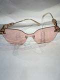 OID Frameless Golden Stick Pink Shade Unisex Sunglasses SUN260