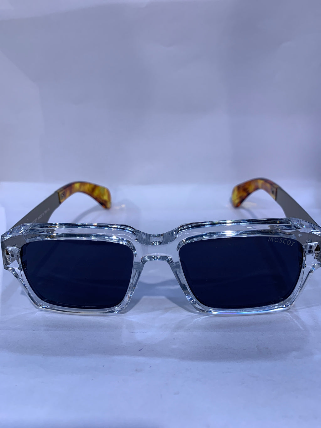SOM Transparent  Frame Silver Stick Black Shade Unisex Sunglasss ZS98321 54 18 143