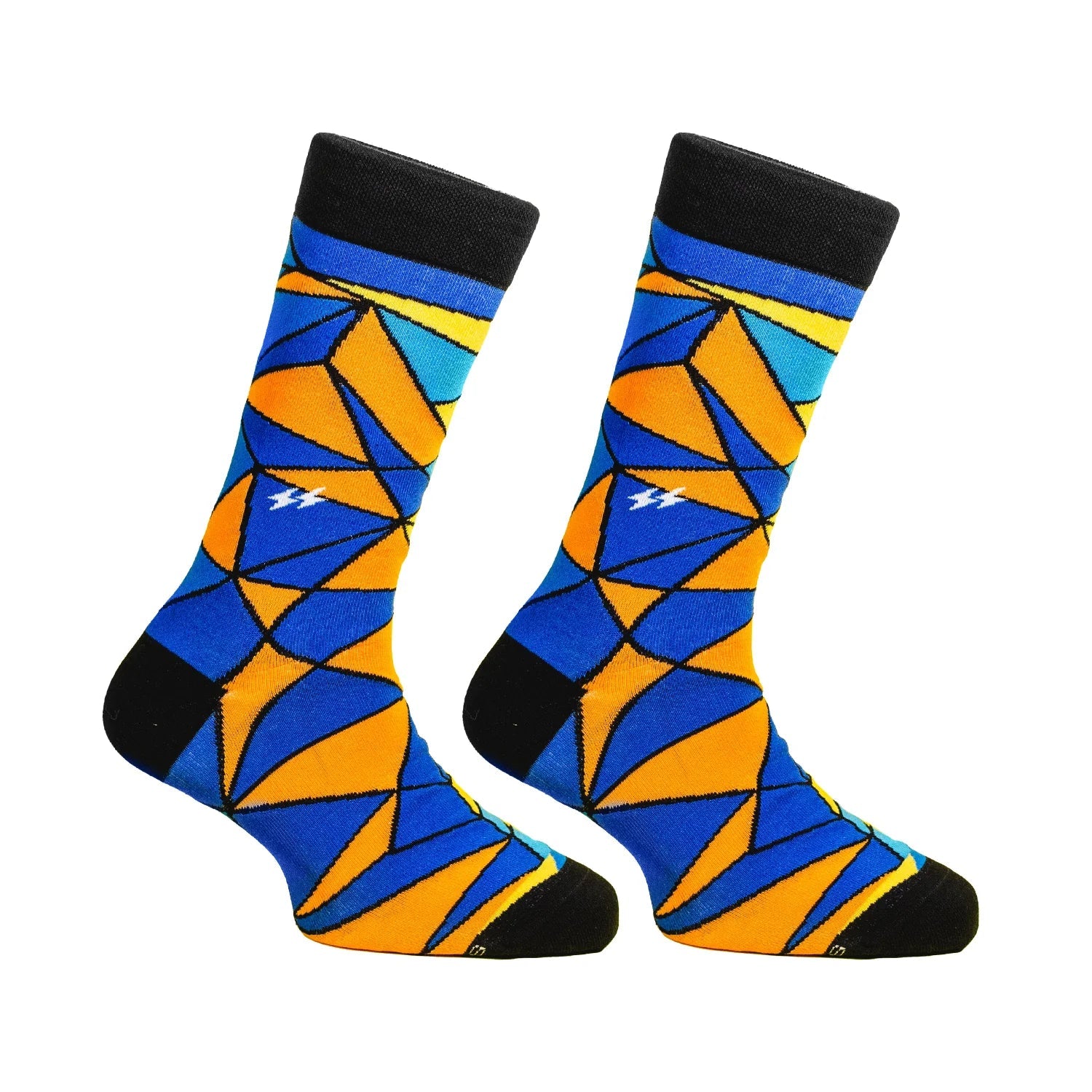 PAPA SOCKS  Orange & Blue Colour Premium Quality Full Unisex Socks 989945