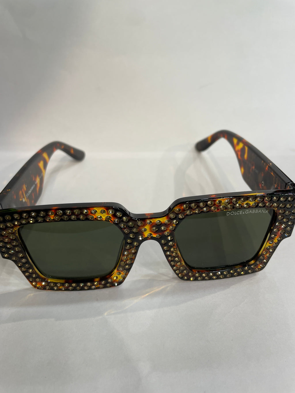LOD Leopard Frame Green Shade Crystal Rhinestone Sunglass Zs98014 56 16 141