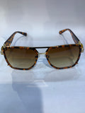 REV Leopard Frame  Brown Shade Unisex Sunglasss 10296  57 18 145