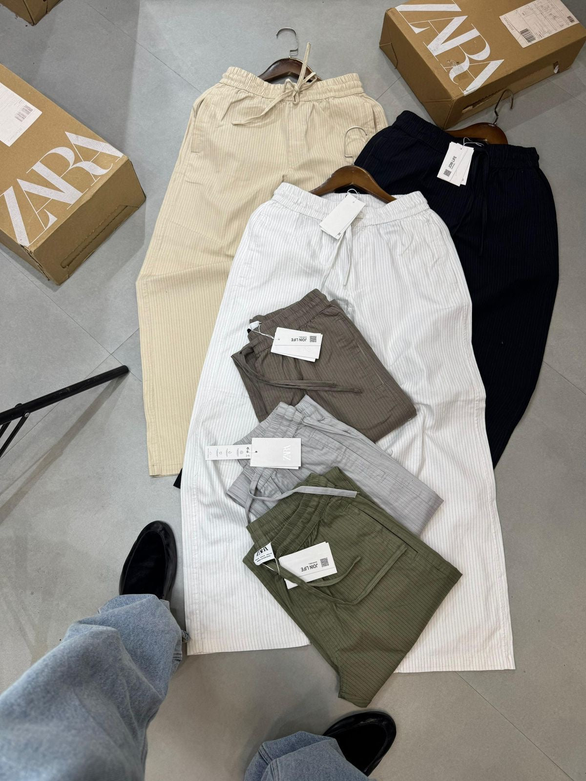 RAZ ZAR Brown Lining Unisex Linnen Pants 990039