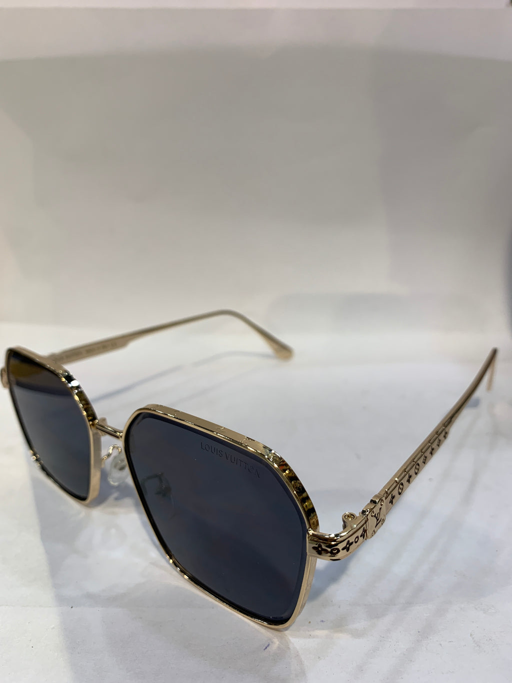 UOL Golden Frame Black Shade Unisex Sunglasss 28741 59 14 140 C2