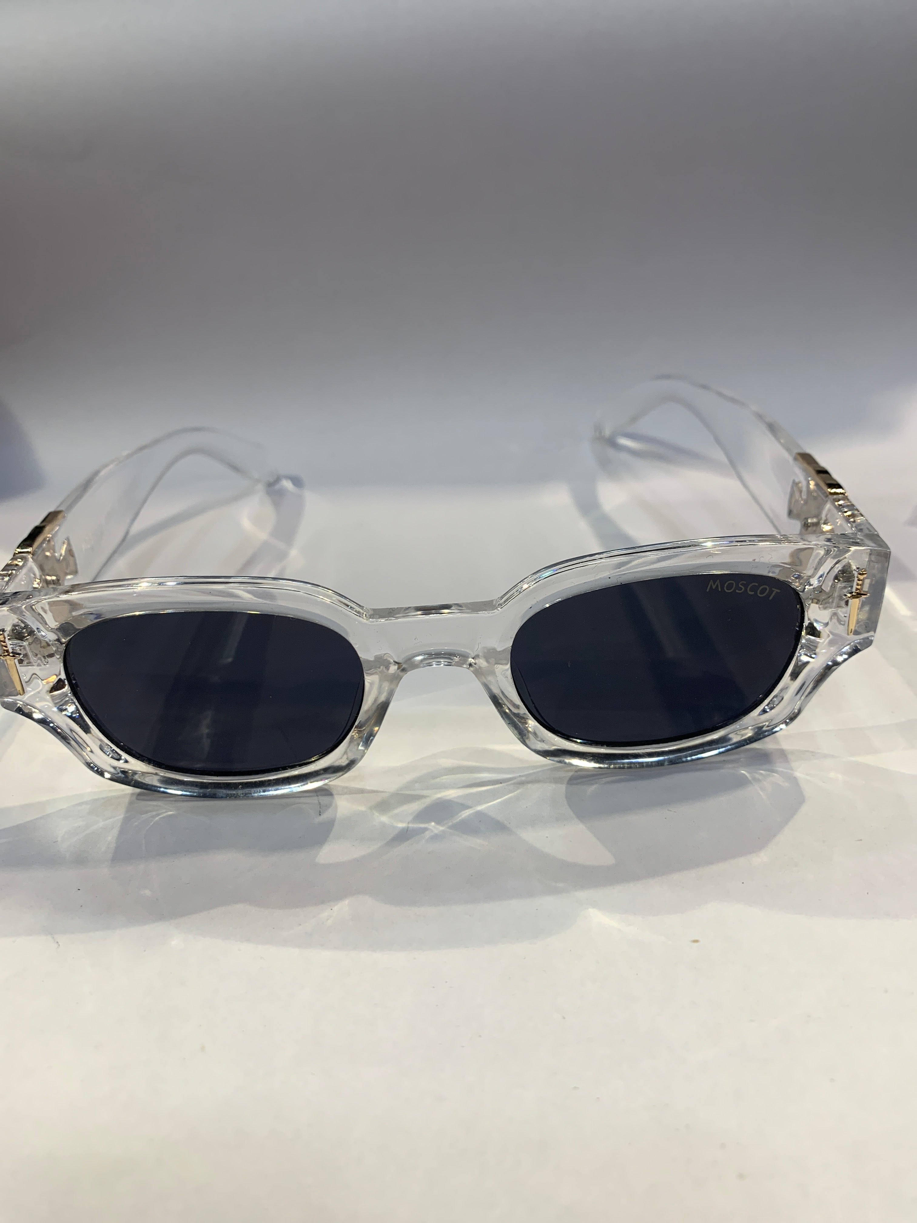 SOM Transparent Frame Black Shade Unisex Sunglasss Sun 007