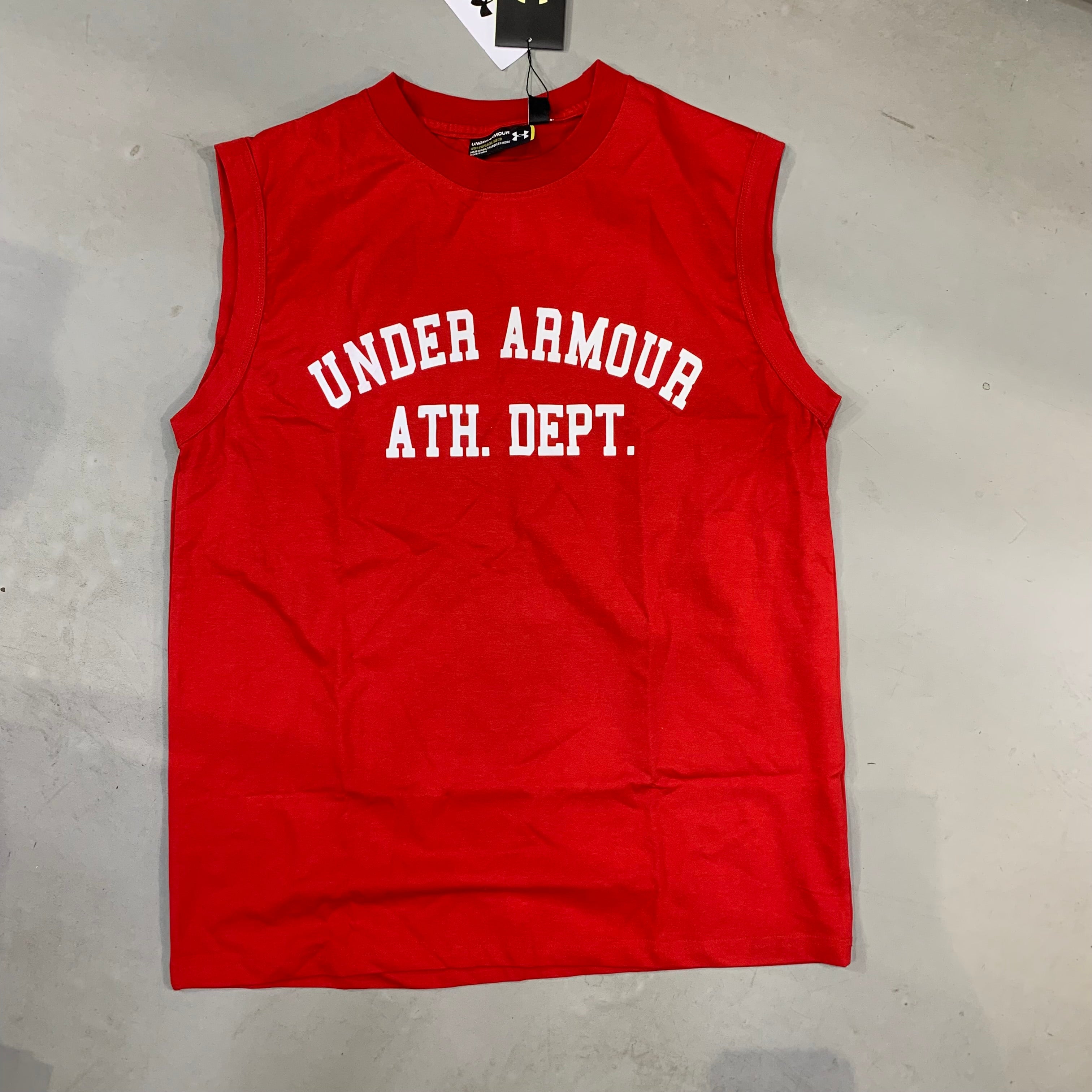 DNU UND Red Colour With White Print Men’s Tank Top 025