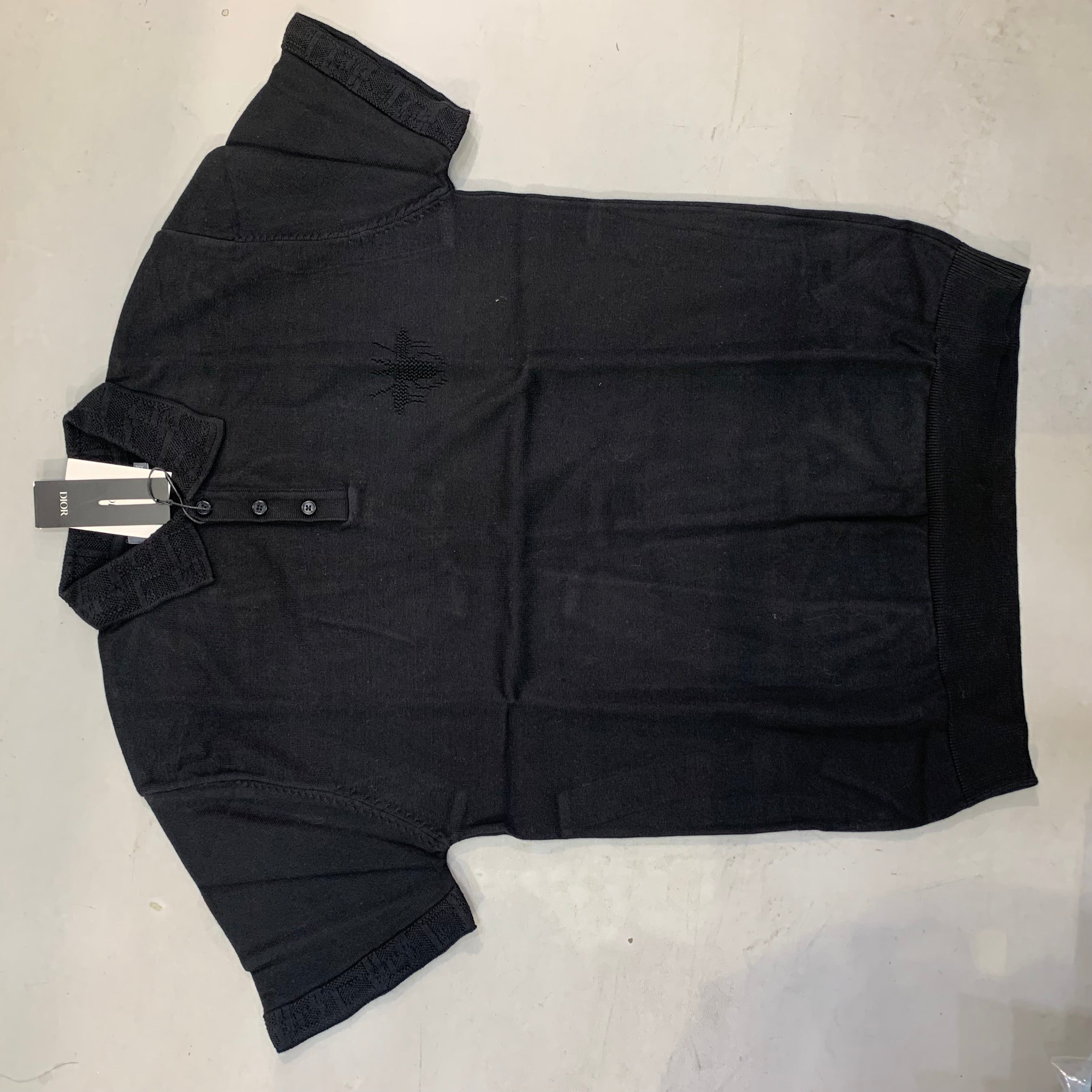OID DIO Knitting Black Colour Collar Men’s Tshirt 010