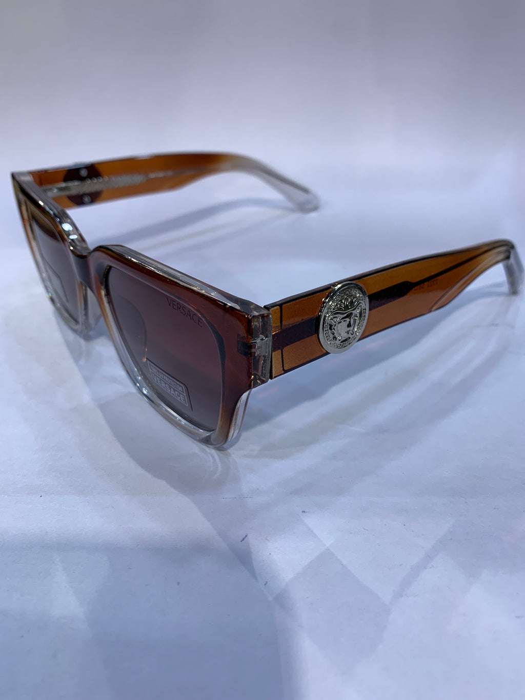 REV Brown Transparent Frame Brown Trancy Shade Unisex Sunglasss 7722 58 17 136