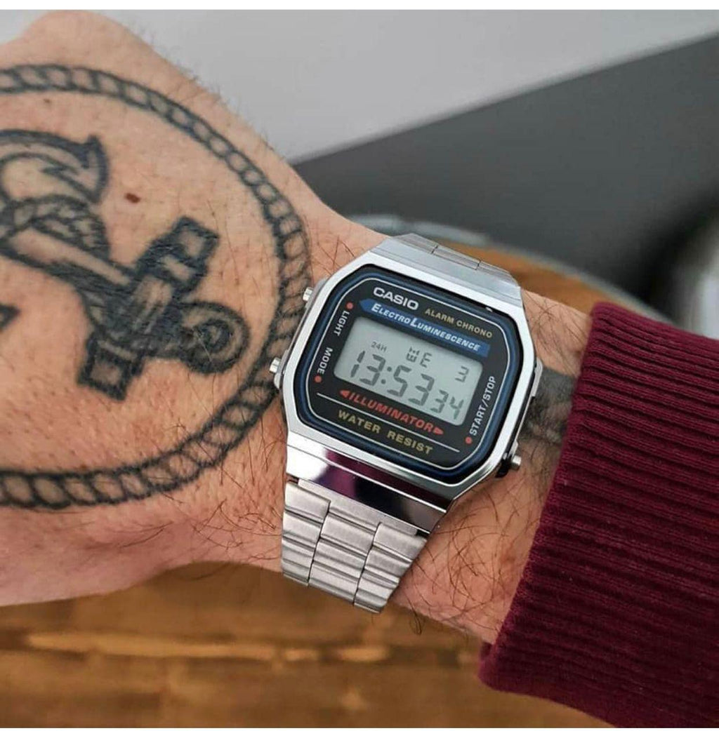 Sac Silver chain watch digital square men sports Watch 600150
