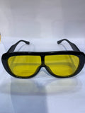 CUG Black Frame Yellow Shade Unisex Sunglasss 6025 99 1 145