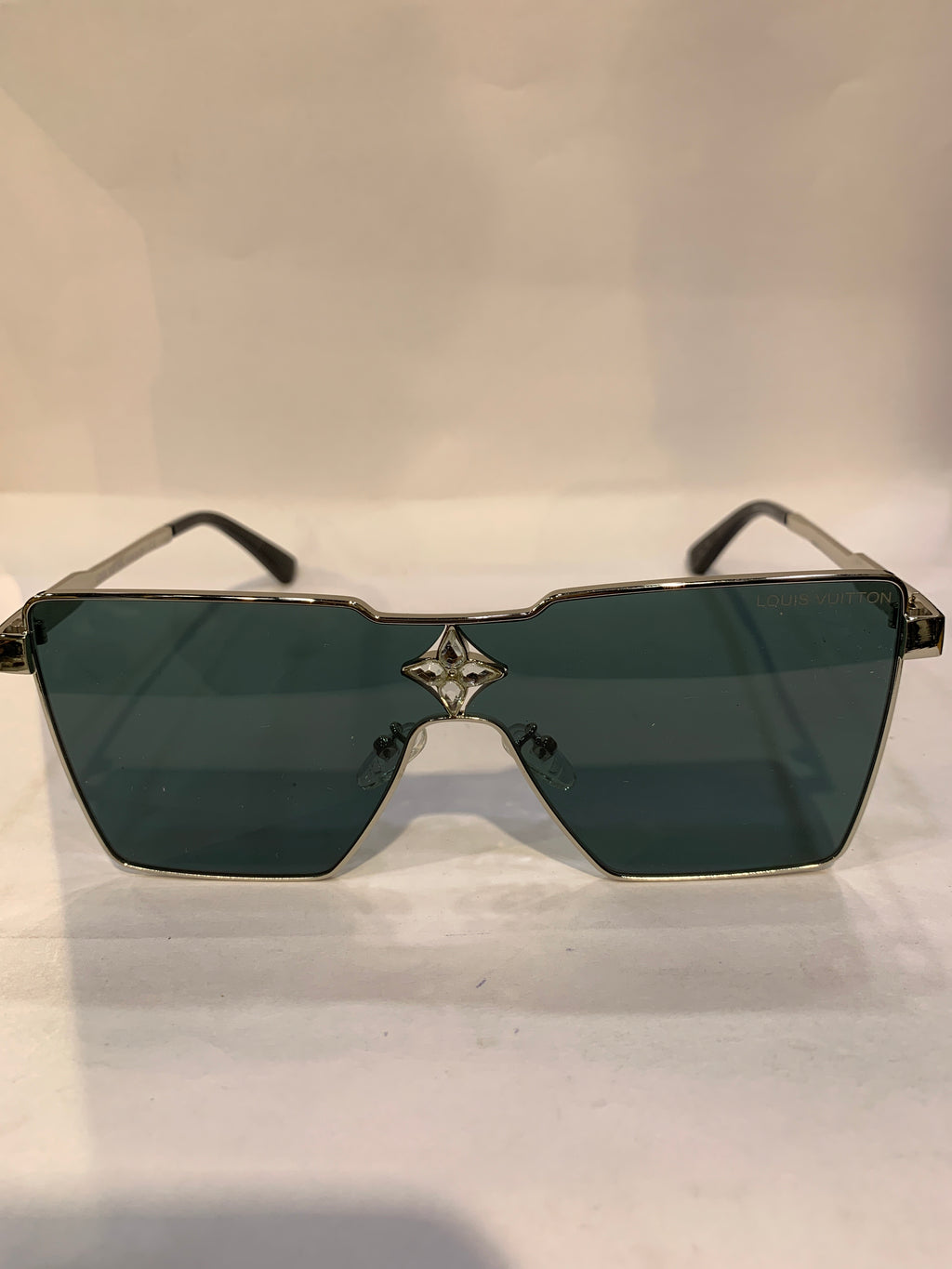 UOL Silver Frame Green Shade Unisex Sunglasss 2A621 56 15 139