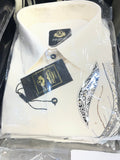 AQUARIUS Cream Colour Gold Black Silver Stud Design Premium Quality Full sleeve Shirt 2618C