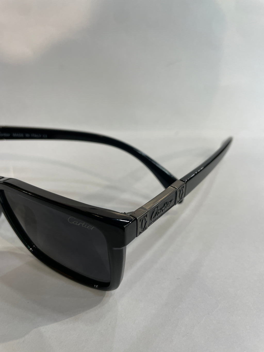 RAC Glossy Black Frame Black Shade Unisex Sunglass 21207 57 16-143