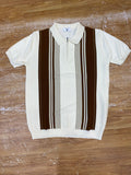 REA Aertu Cream Beige Colour Half Zip Knitted Premium Quality Unisex Collar T-Shirt R86077