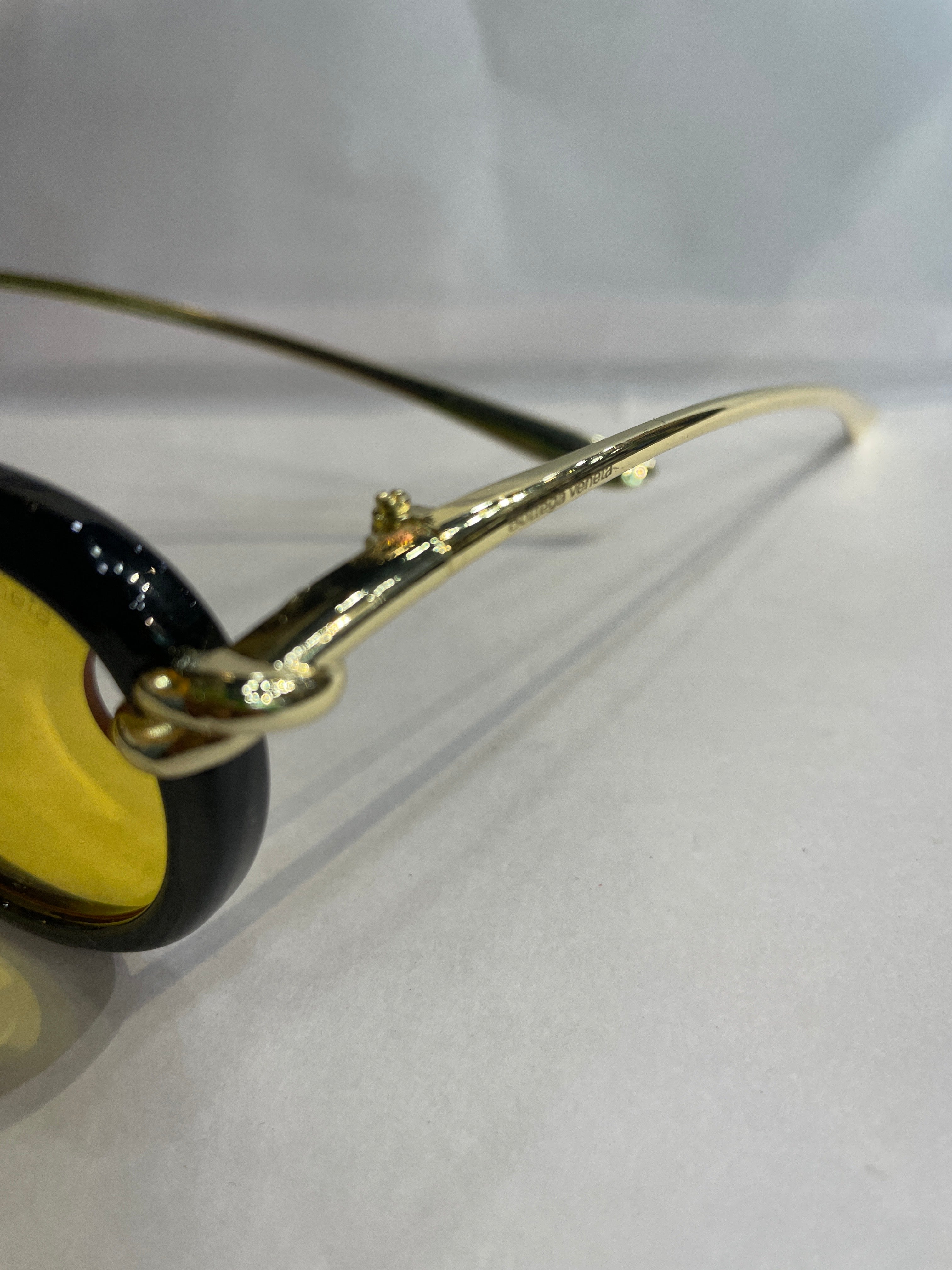 TOB BOT Black Frame  Golden Stick yellow Shade Unisex Sunglasses SUN244