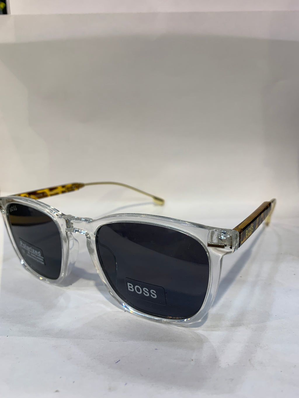 SOB transparent Frame Leopard Stick Black Shade Unisex Sunglasss ZJ3355 52 20 143