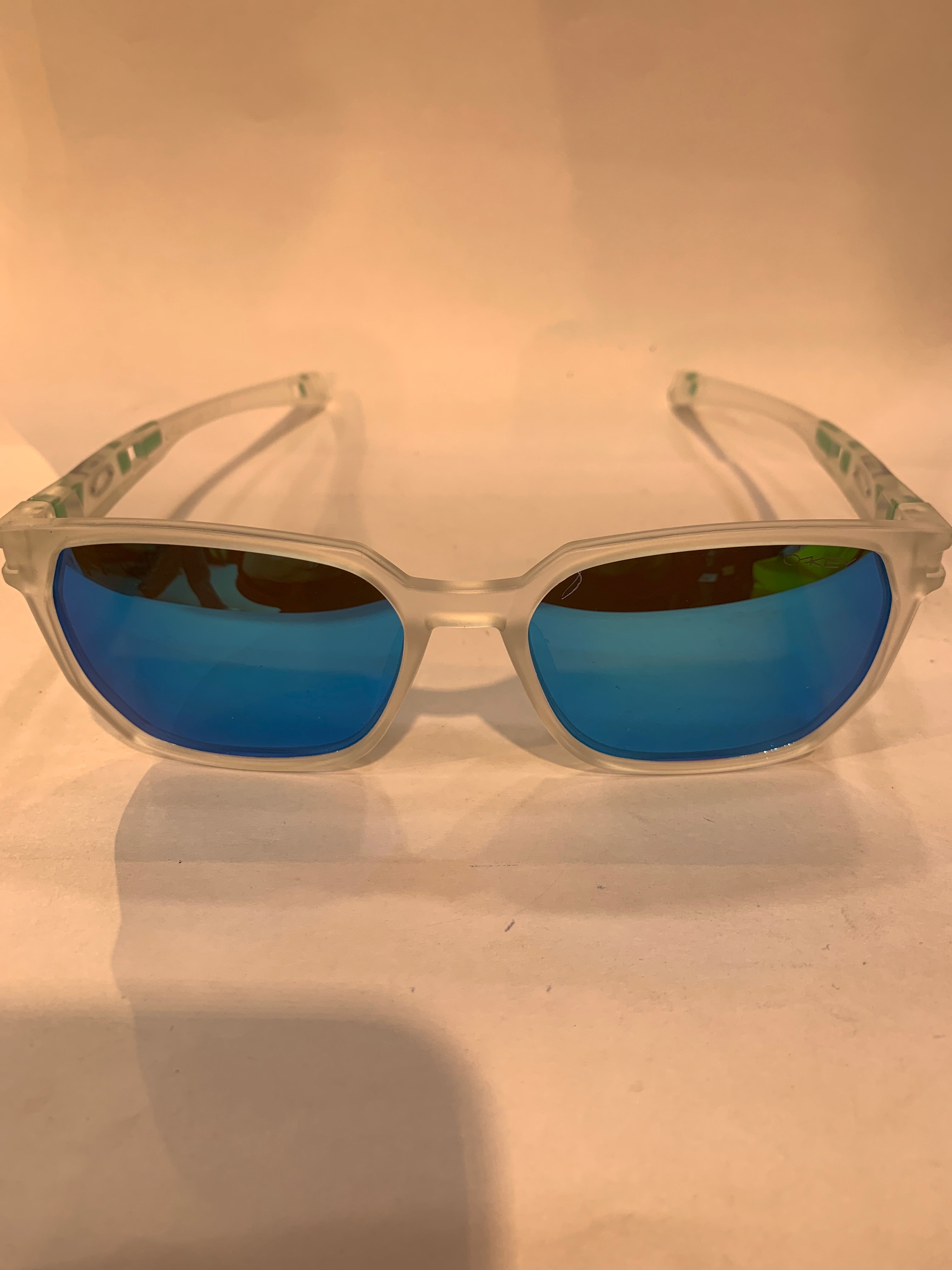 KAO White Transparent Frame  Skyblue mercury Shade Unisex Sunglasss ZJ3385 55 19 152