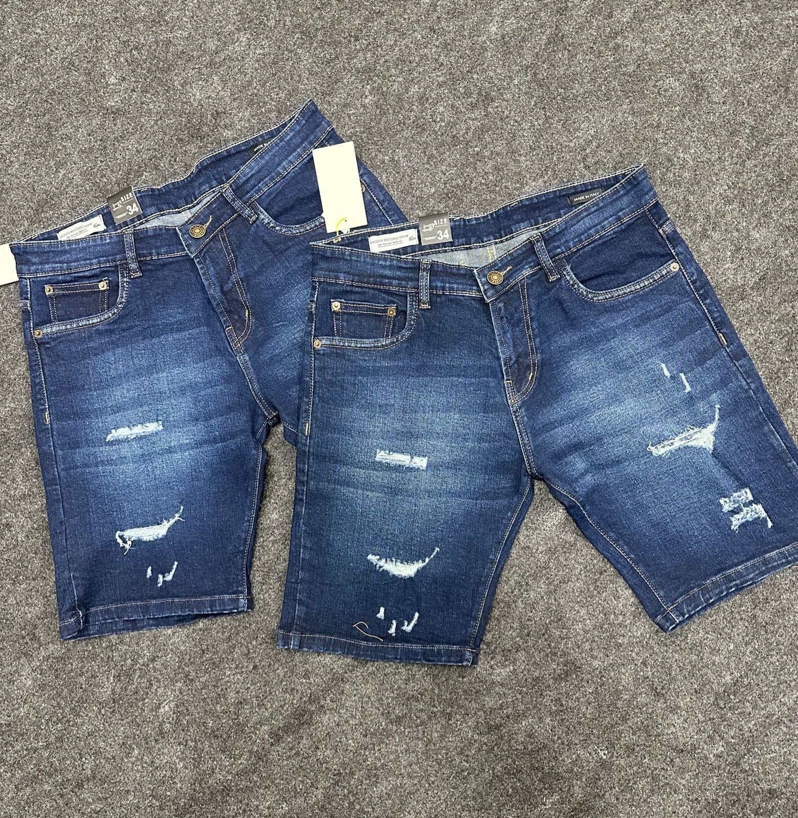 CAL Navy blue Colour Rough Design Premium Quality Denim Short 88830