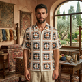 Panda Crochet White Rust Grey Green Colour See Through Imported Unisex Shirt MS0066
