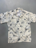 LDA Cream Colour Black Shadow Print Half Sleeve Men’s Shirt 989610