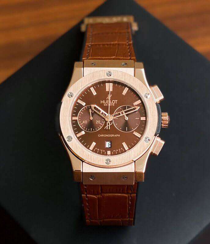 Buh Brown Strap Copper Ring Brown Dial Men Watch 807611