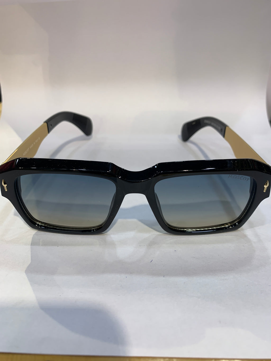SOM Black Golden Frame Blue Trancy Shade Unisex Sunglasss ZS98321 54 18 143 CE