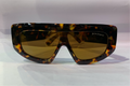 LAP Glossy Leopard Frame Yellow Shade Brown Leopard Stick Unisex Sunglasses OD98037 C4