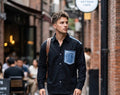 Gunot Fashion Black  Colour Denim Pocket Half Sleeve Imported Men’s Shirt 017