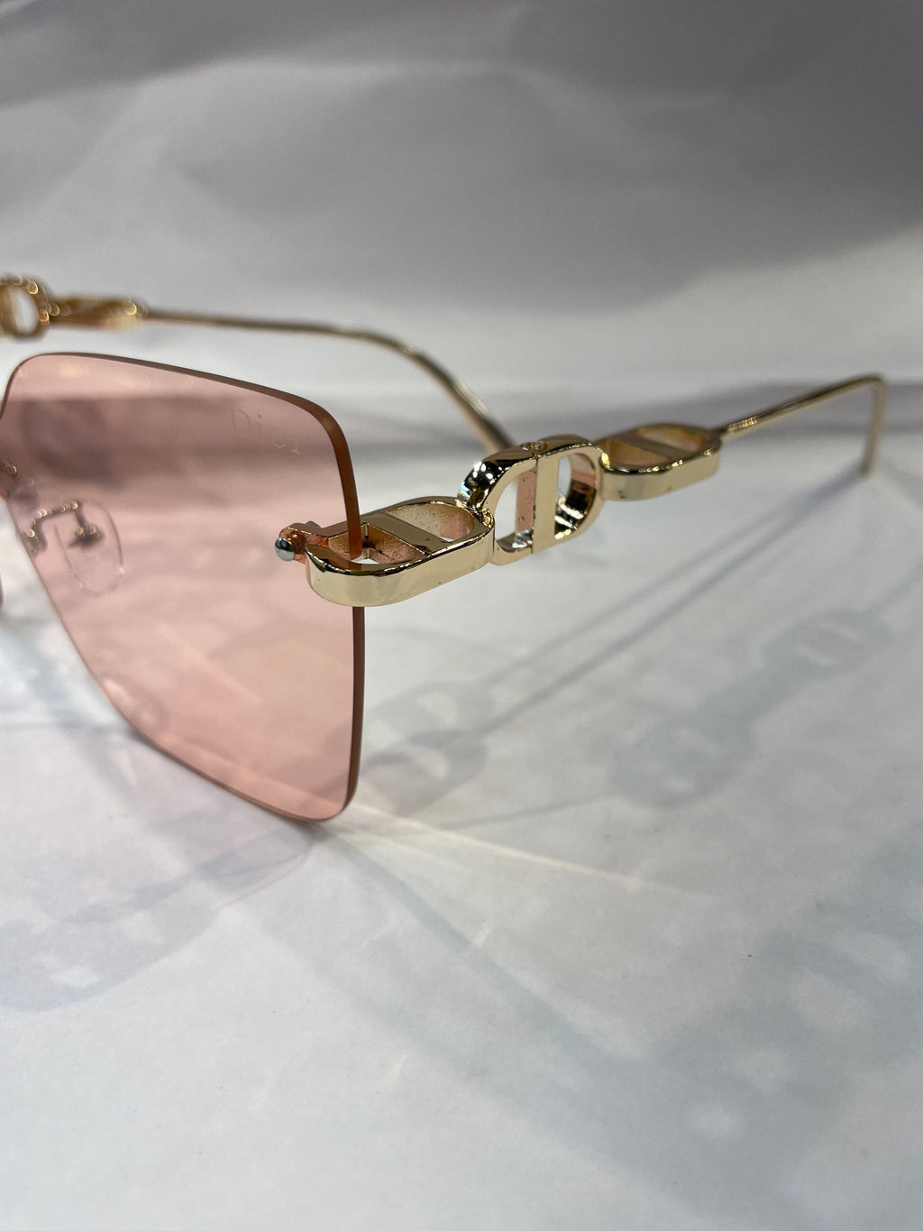 OID Frameless Golden Stick Pink Shade Unisex Sunglasses SUN260