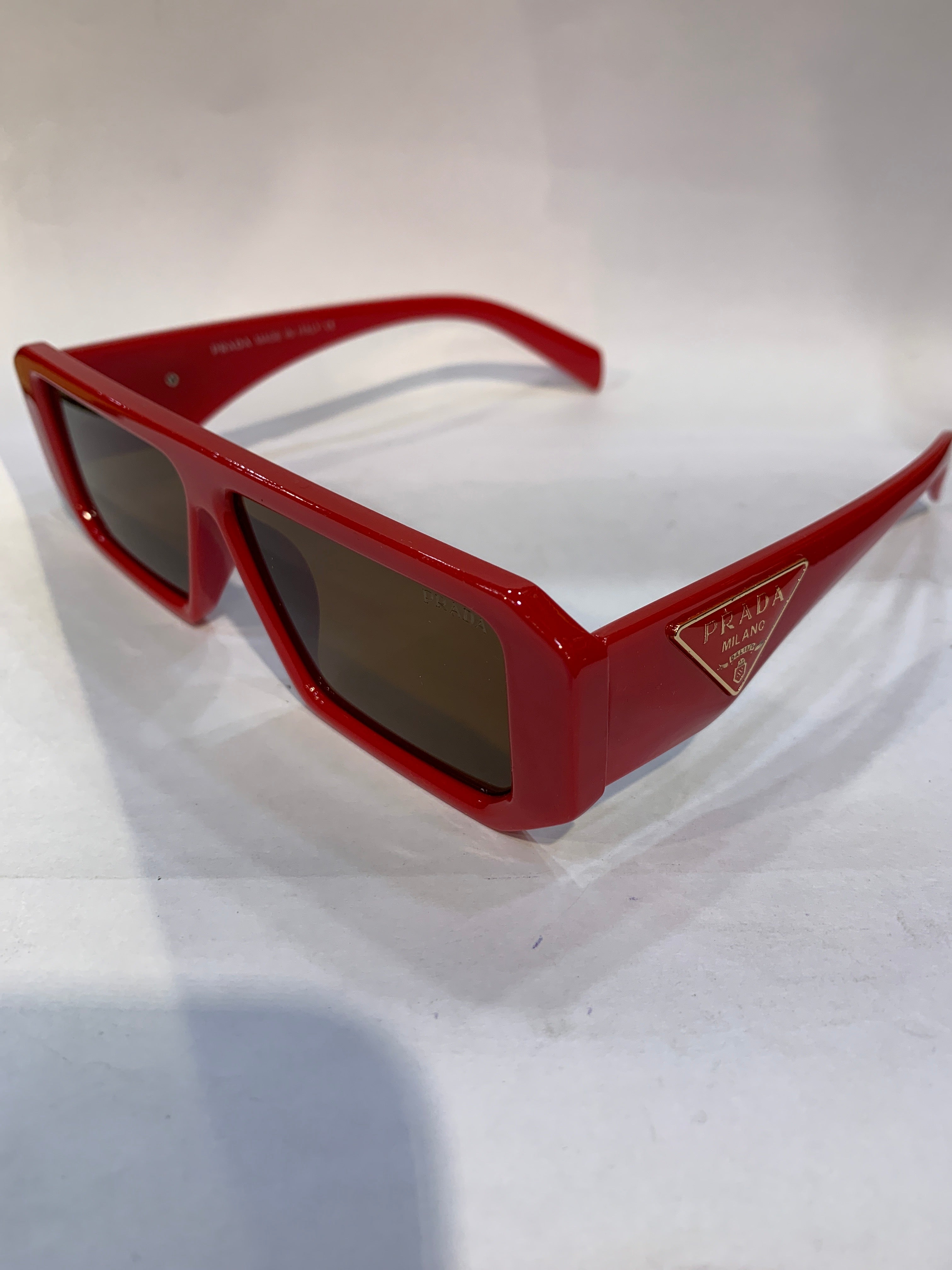 ARP Red Frame Brown Shade Unisex Sunglasss 6082 57 12 145