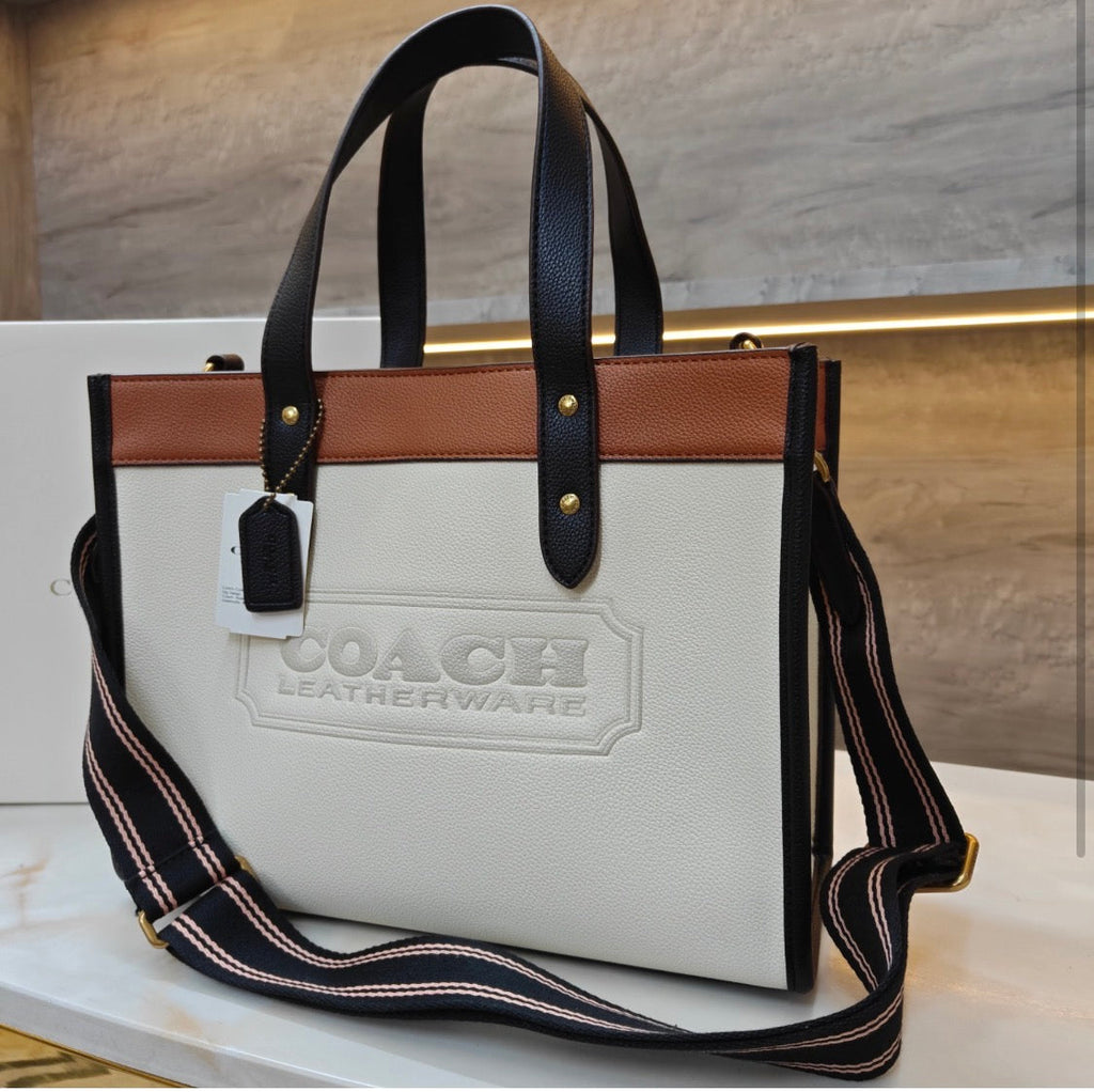 AOC COA White Black Colour Premium Quality Box Packing Mini Tote Ladies Bag 990808