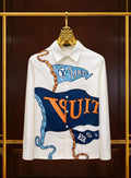 UOL LOU White Blue Orange  Printed Premium Quality Full Sleeve Unisex Shirt 990001