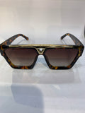 UOL Leopard Frame Brown Shade Unisex Sunglasss 21062 52 21 138