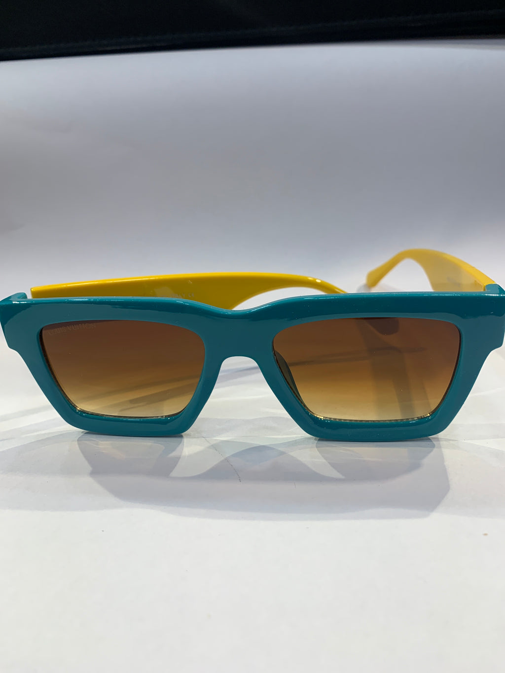 UOL Green Yellow Frame Brown Shade Unisex Sunglasss 6093 52 21 145