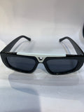 UOL Black White  Frame black Shade Unisex Sunglasss 6155 55 18 145